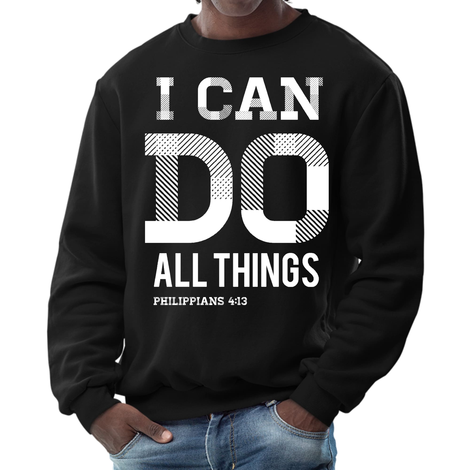Mens Graphic Sweatshirt - i can do All Things Philippians 4:13
