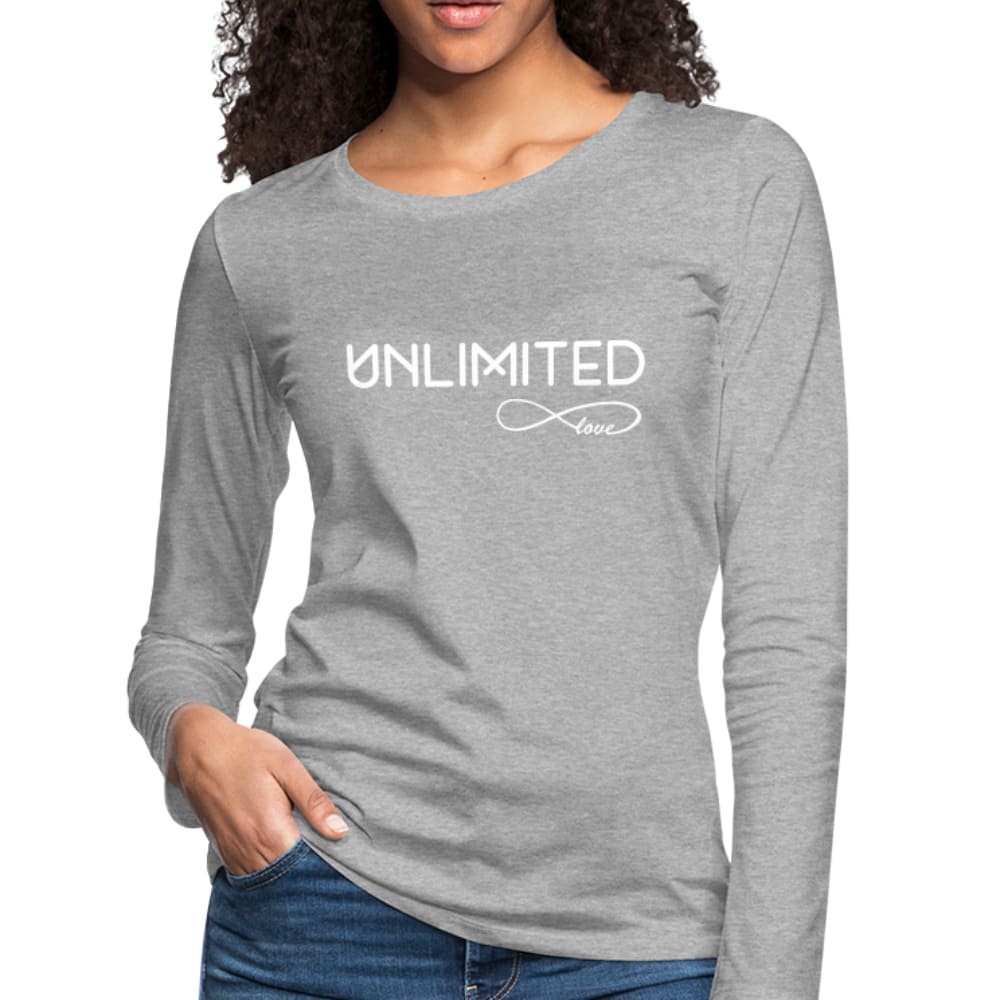 Womens Long Sleeve Graphic Tee - Unlimited Love Print