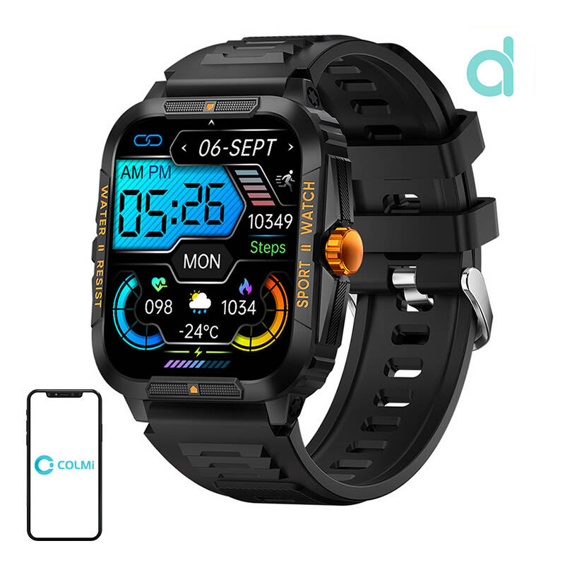 SMARTWATCH COLMI P71 BLUETOOTH HODINKY 5.3 IPS 1,96 IP68 SMART WATCH ČIERNA (6972436985395)-0