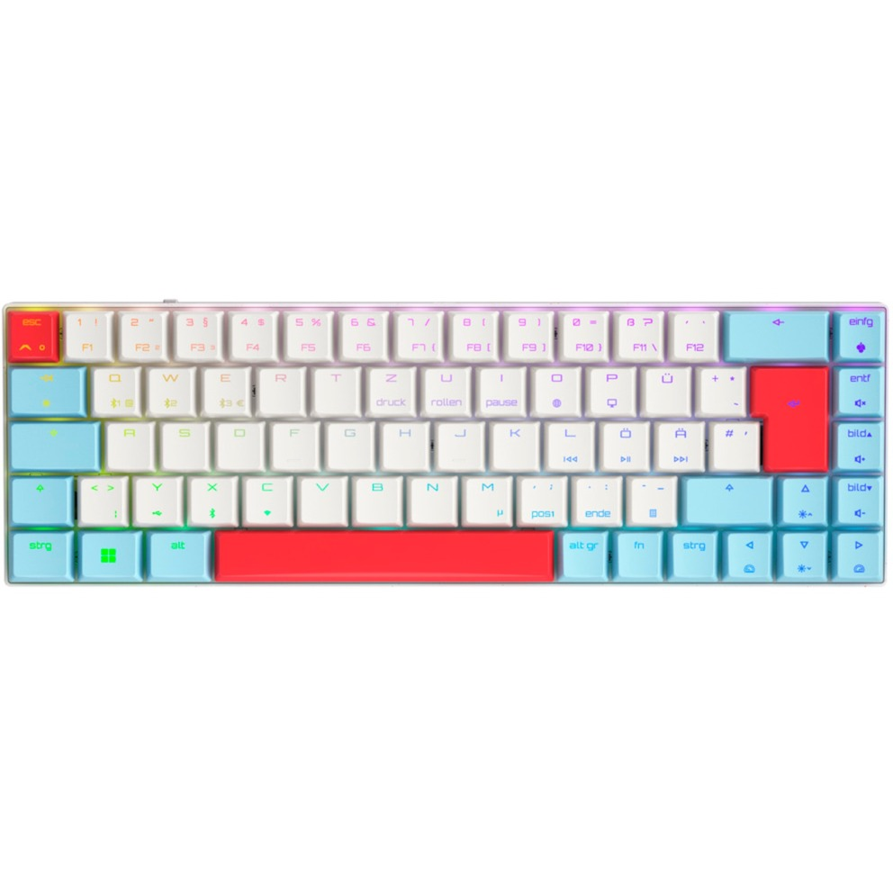 Cherry MX-LP 2.1 Compact Wireless Gaming RGB Billentyűzet (Fehér) - Német (G80-3860LVADE-0)-0
