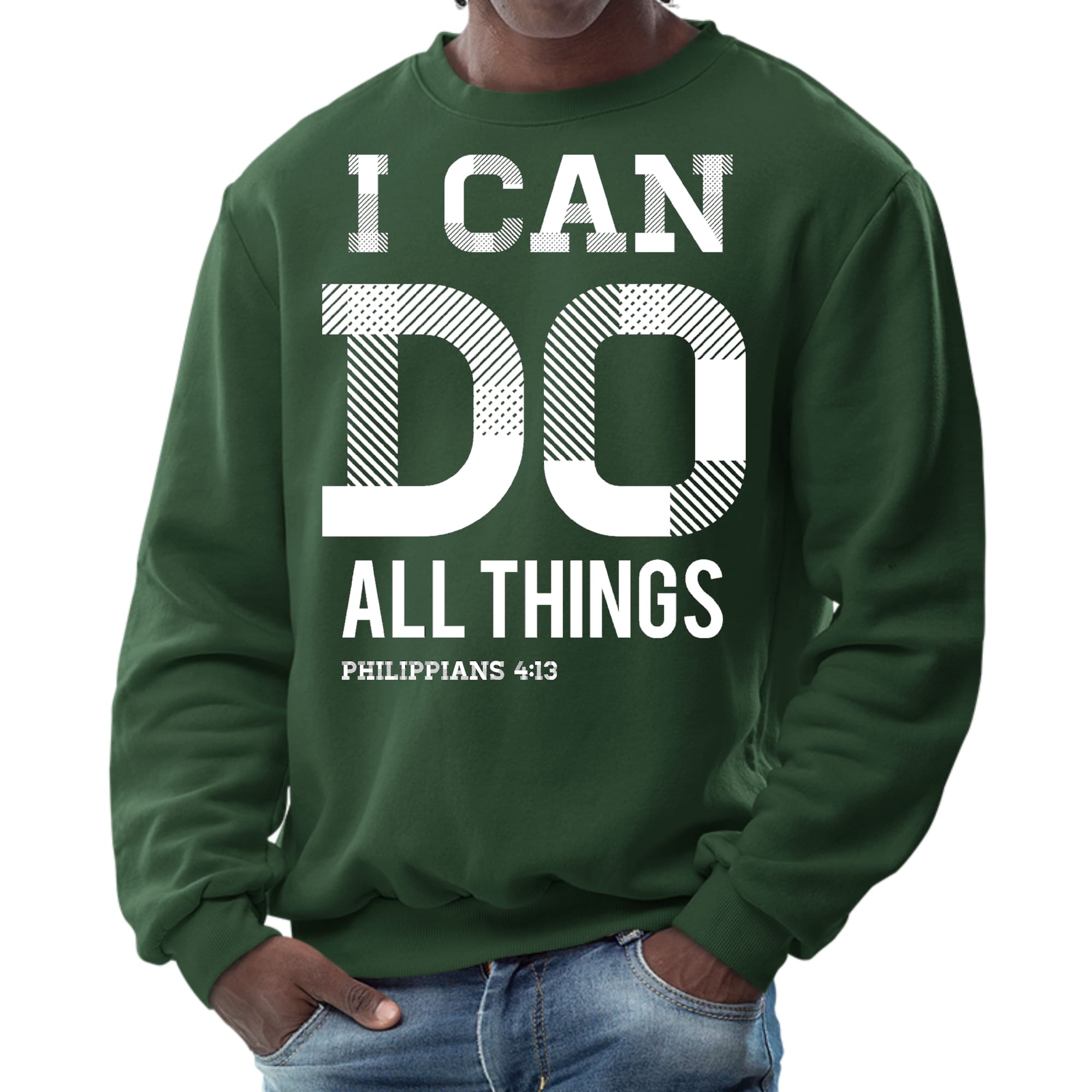 Mens Graphic Sweatshirt - i can do All Things Philippians 4:13