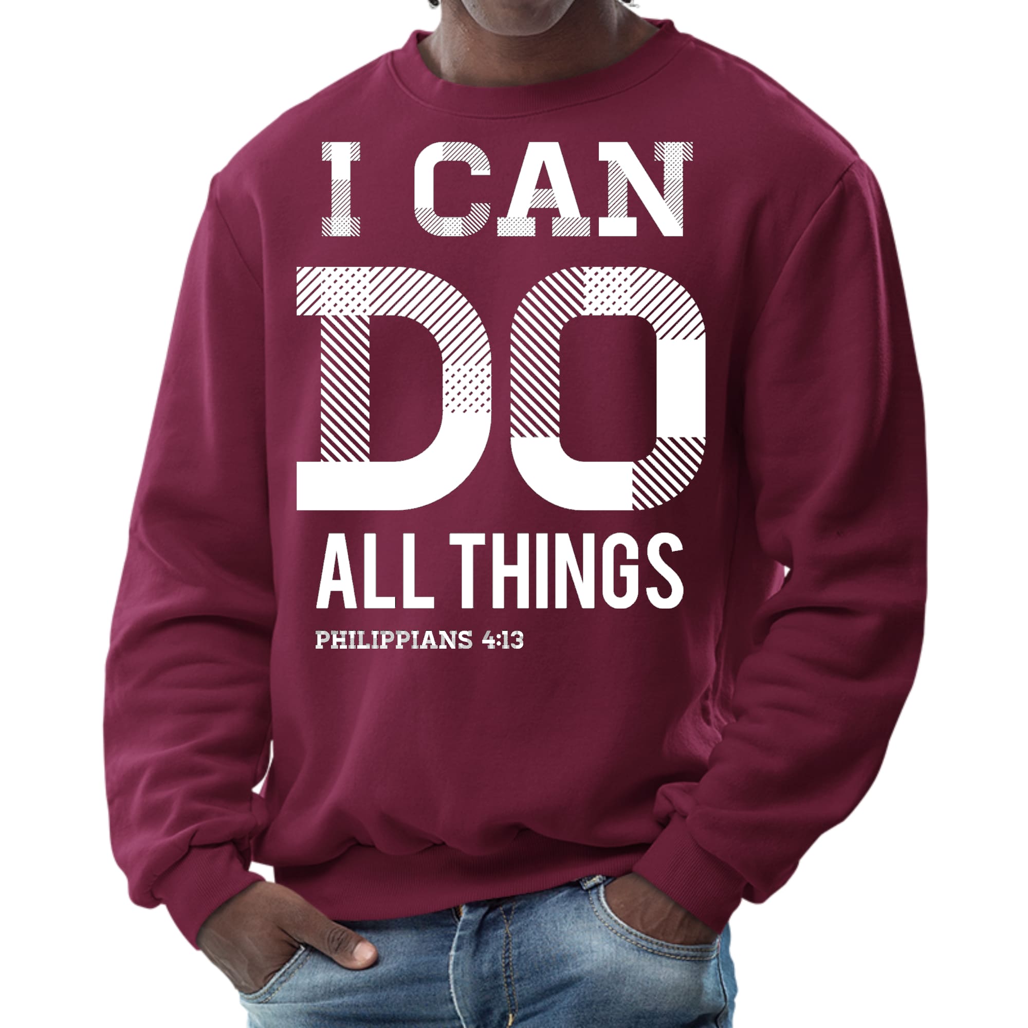Mens Graphic Sweatshirt - i can do All Things Philippians 4:13