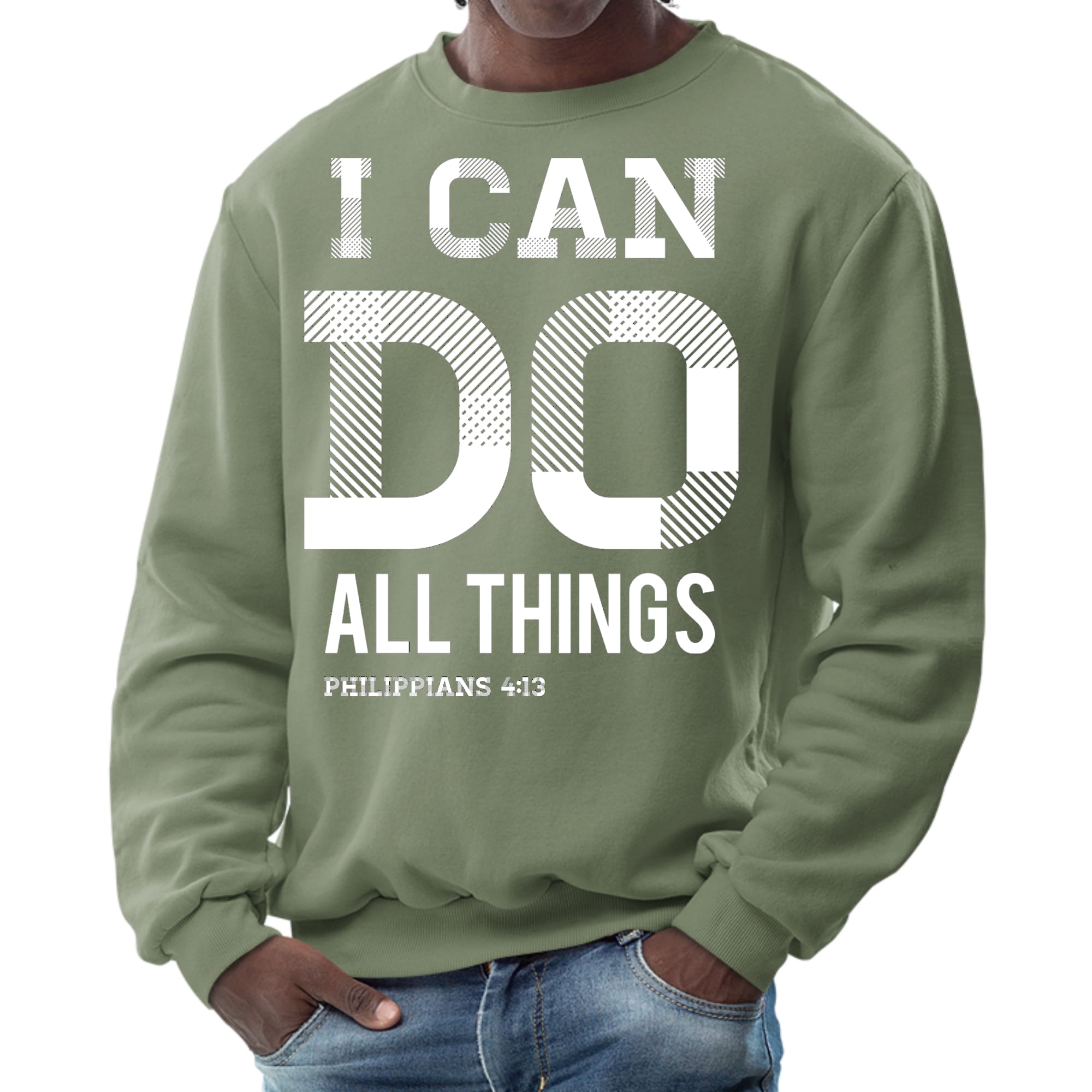 Mens Graphic Sweatshirt - i can do All Things Philippians 4:13