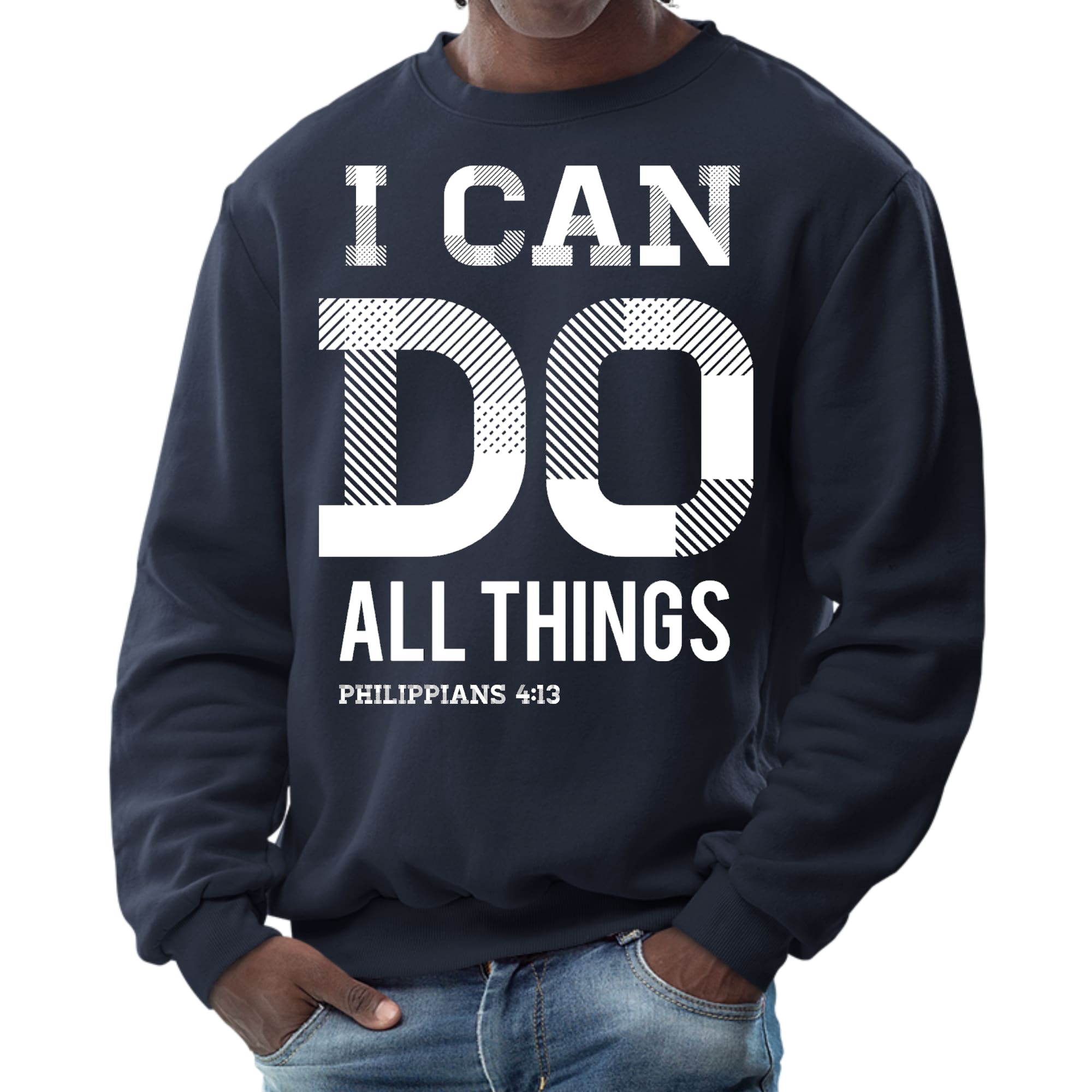 Mens Graphic Sweatshirt - i can do All Things Philippians 4:13