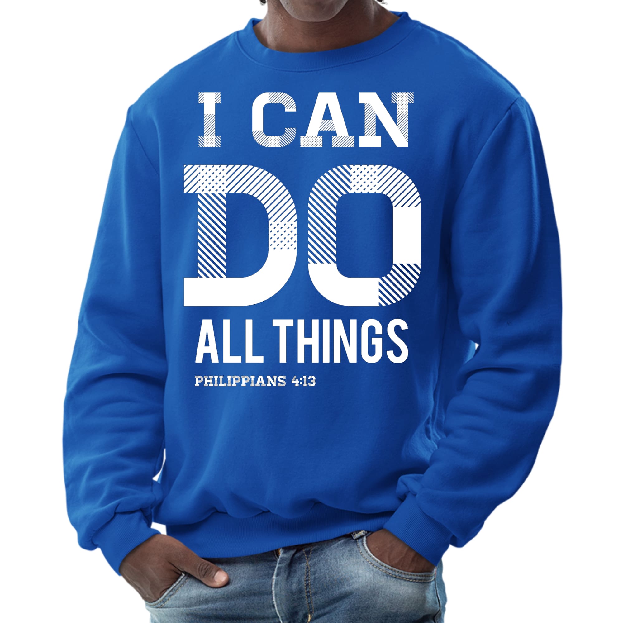 Mens Graphic Sweatshirt - i can do All Things Philippians 4:13