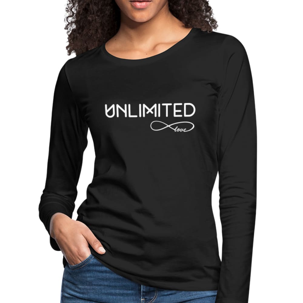 Womens Long Sleeve Graphic Tee - Unlimited Love Print