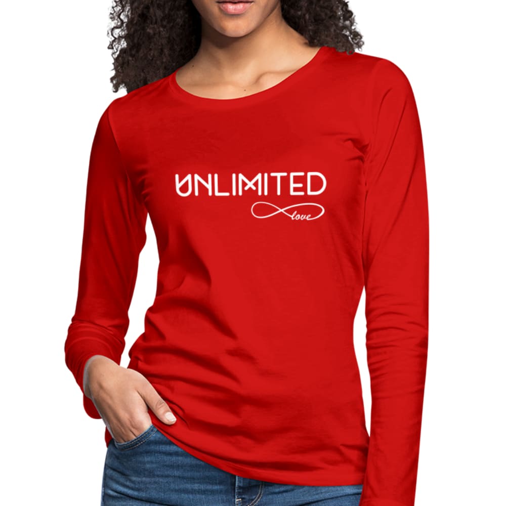Womens Long Sleeve Graphic Tee - Unlimited Love Print