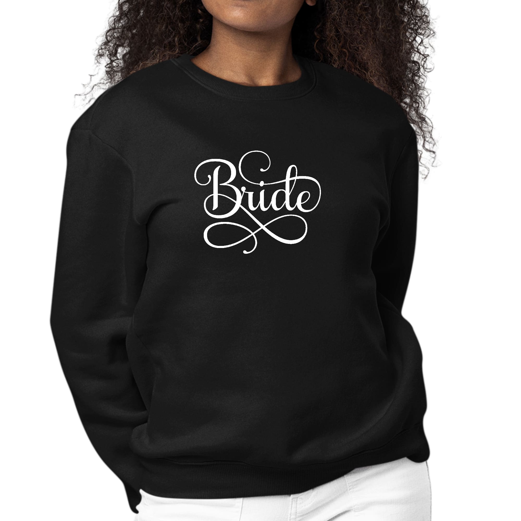 Womens Graphic Sweatshirt Bride Accessories - Wedding