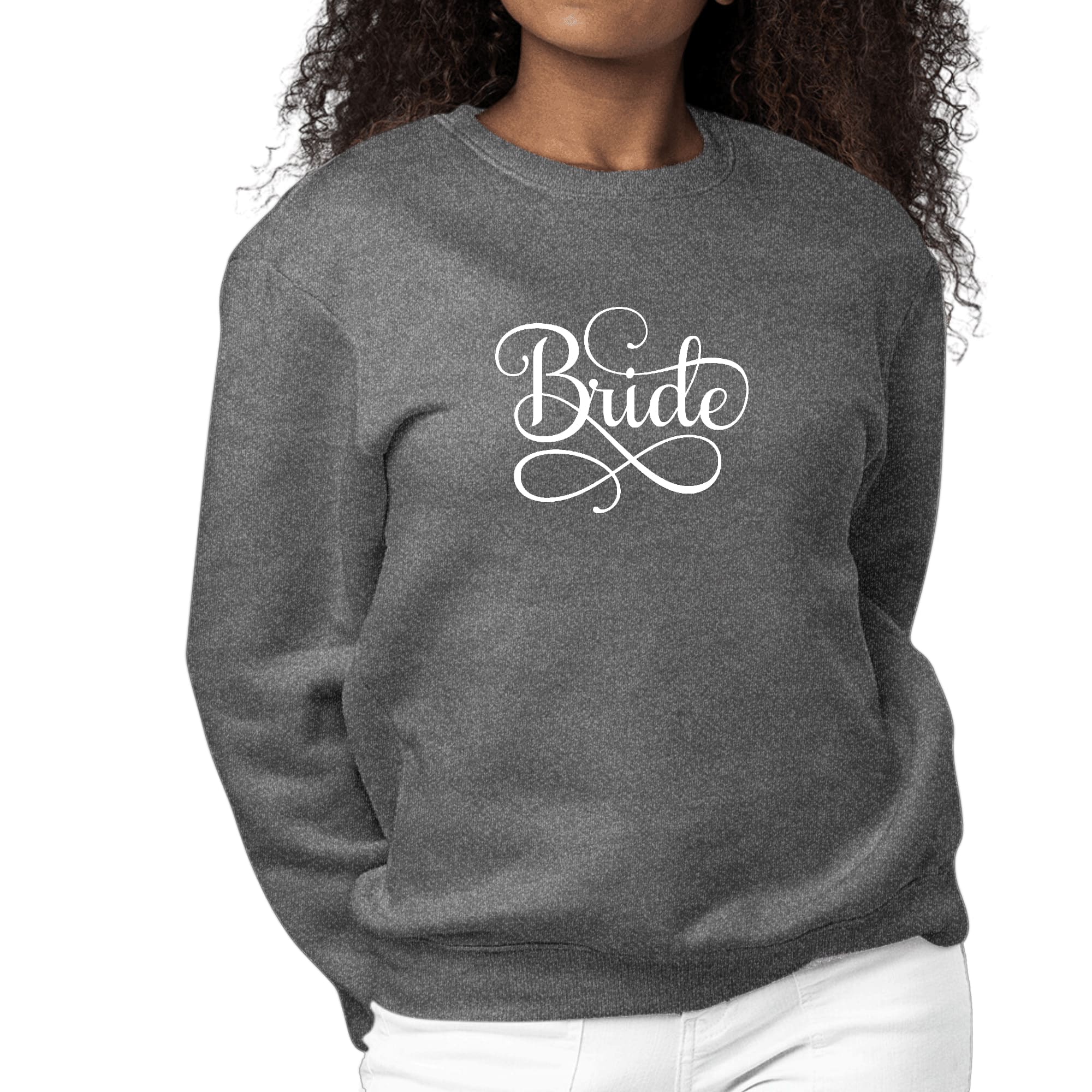 Womens Graphic Sweatshirt Bride Accessories - Wedding