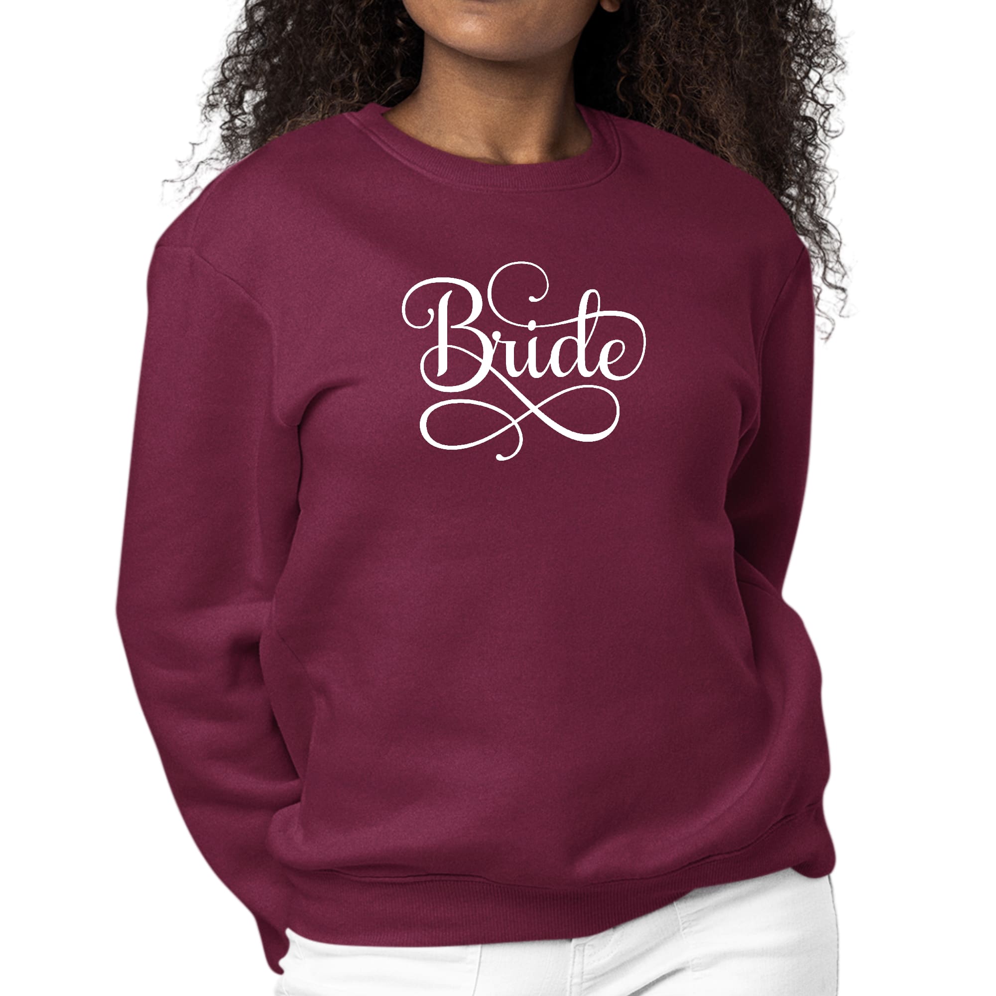 Womens Graphic Sweatshirt Bride Accessories - Wedding