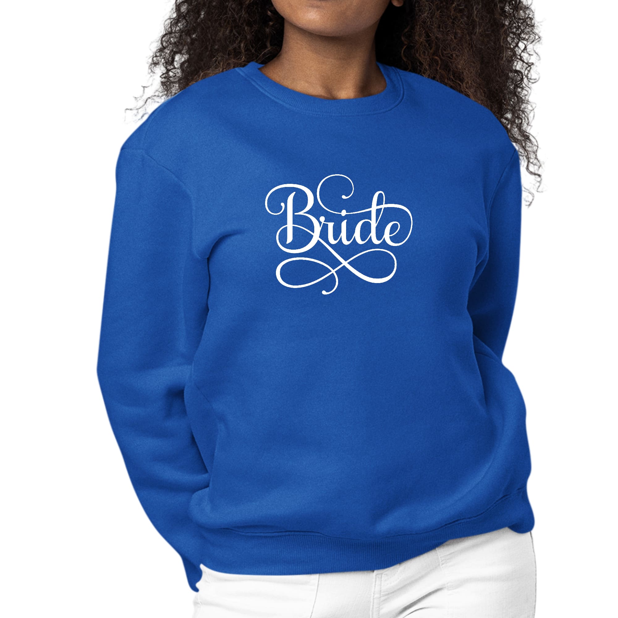 Womens Graphic Sweatshirt Bride Accessories - Wedding